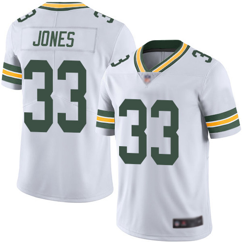 Green Bay Packers Limited White Men #33 Jones Aaron Road Jersey Nike NFL Vapor Untouchable->youth nfl jersey->Youth Jersey